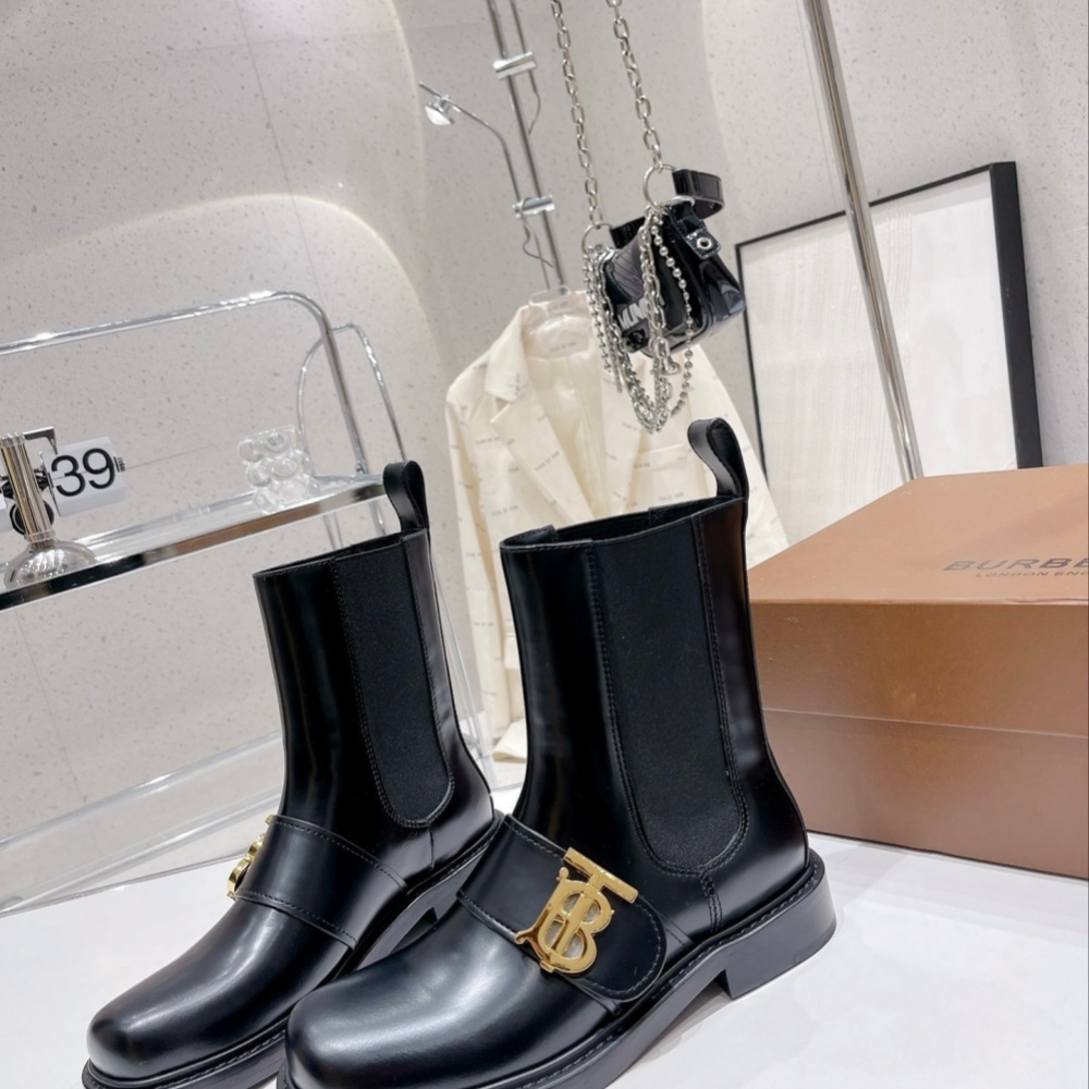 Burberry Shoes Boots Cowhide Leather