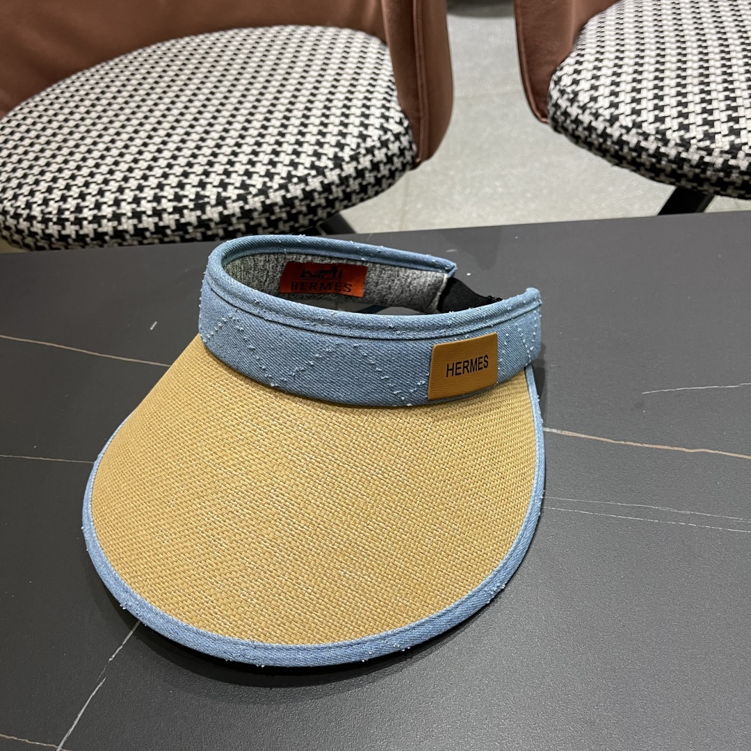 Hermes Hat Sun Hat With Hollow Crown Accessories
