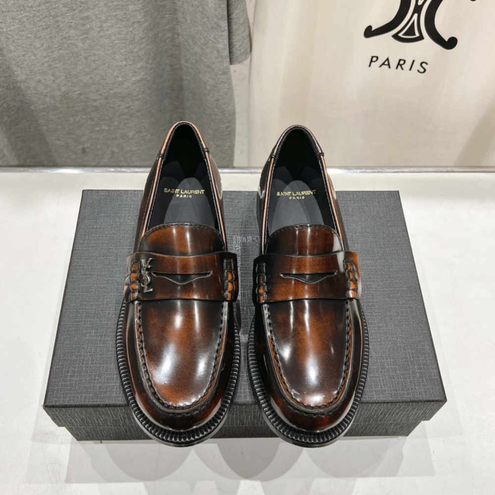 Saint Laurent Shoes Loafers Cowhide