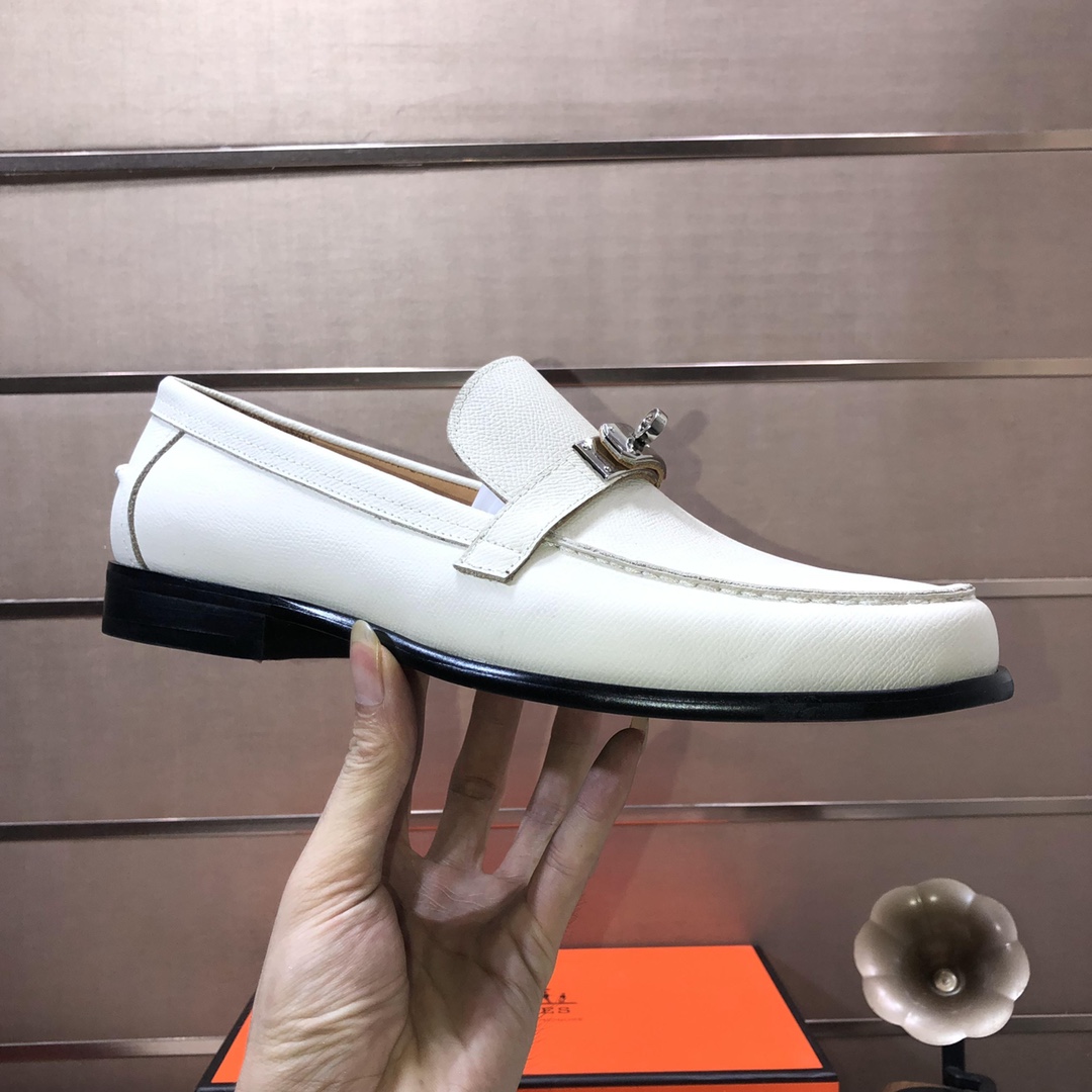 Hermes Shoes Leather Shoes Cowhide