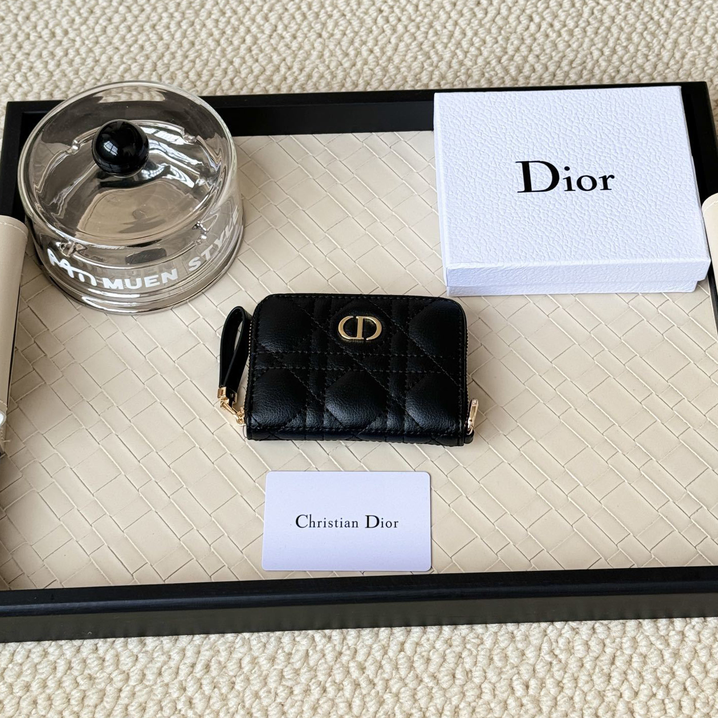 Dior Card Holder Zippers Wallet S5034