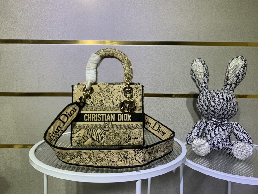 10A + top quality Dior Medium Lady D-Lite Bag 9920 DD003 24cm