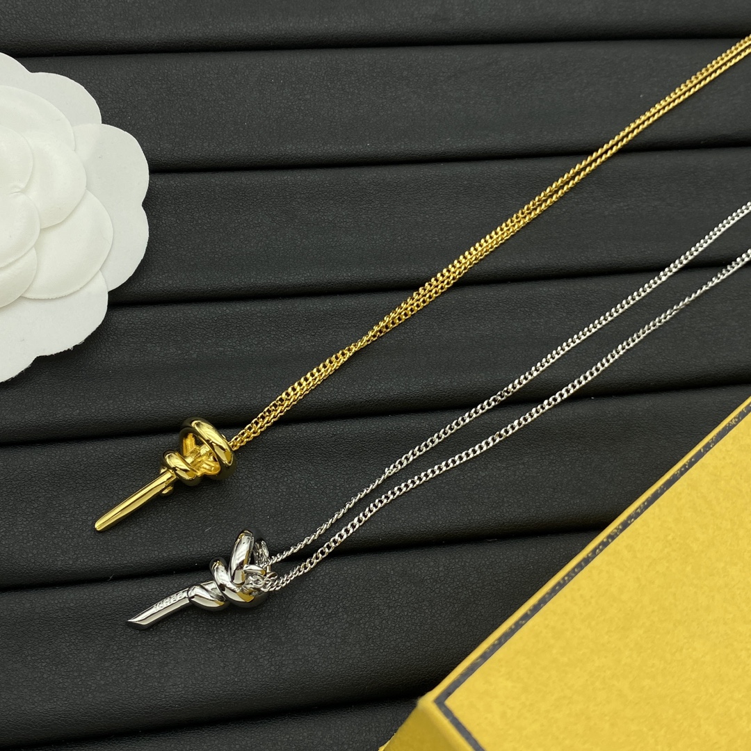 Fendi Jewelry Necklace Spiral Design