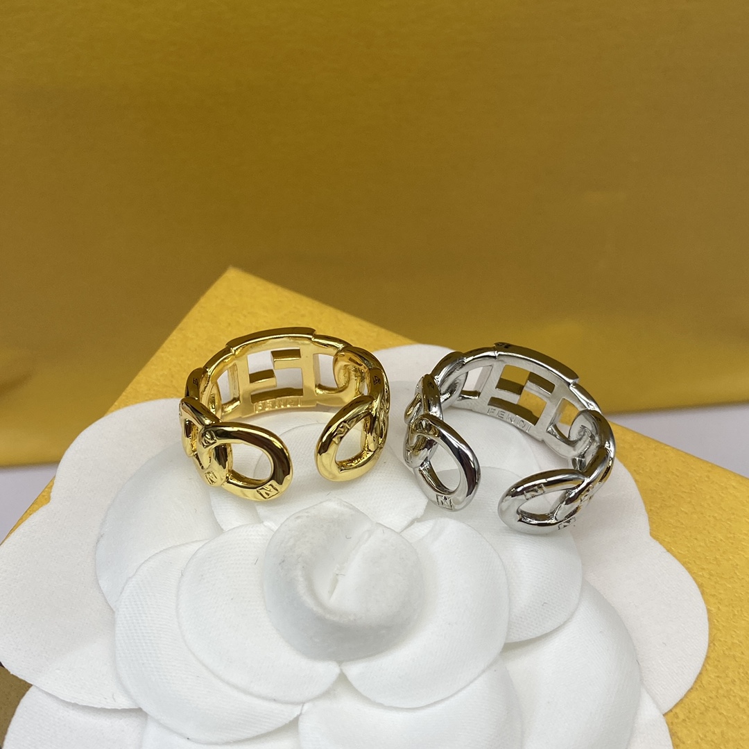 Fendi Jewelry Rings letter hollow design