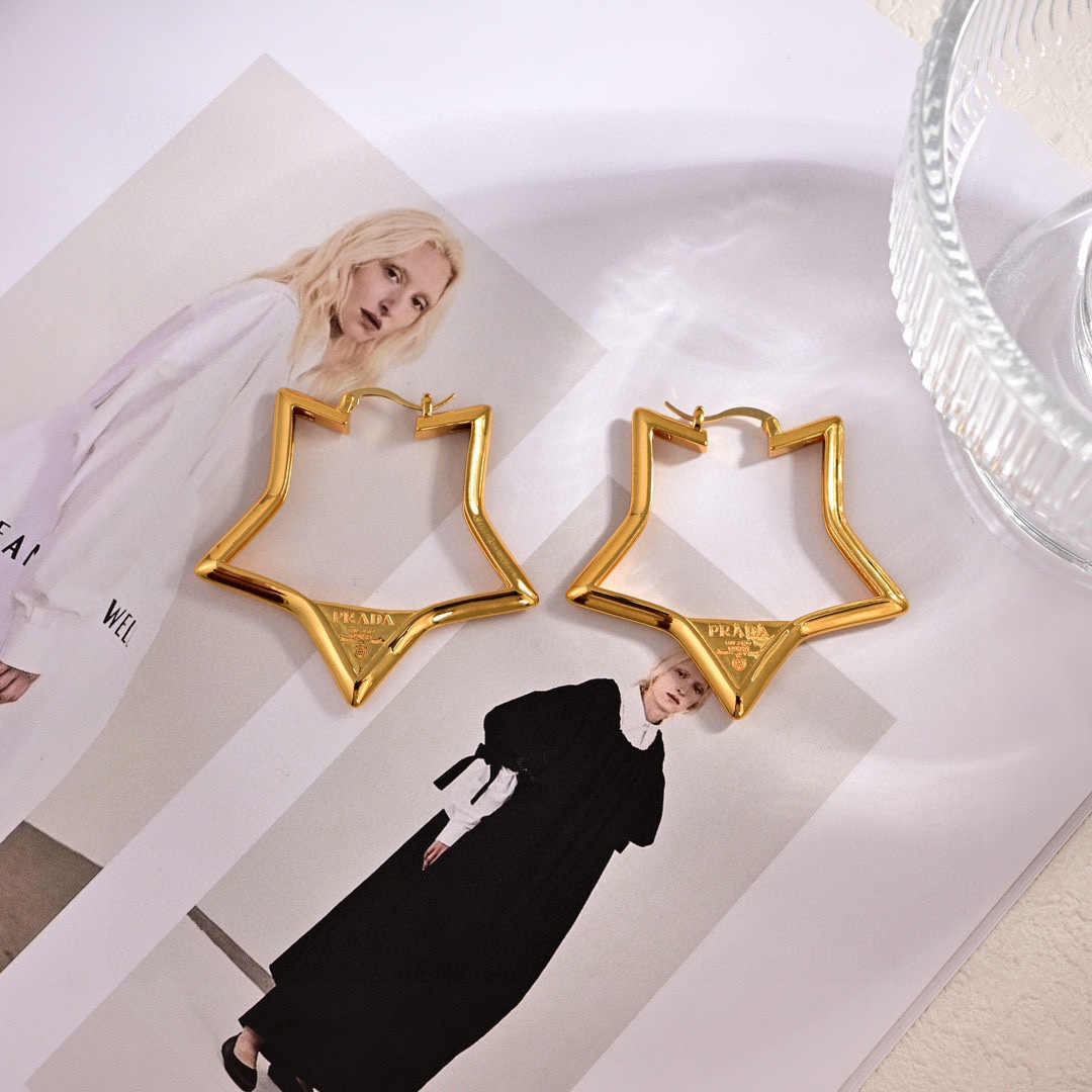 Prada Jewelry Earring  Pentagonal Earrings
