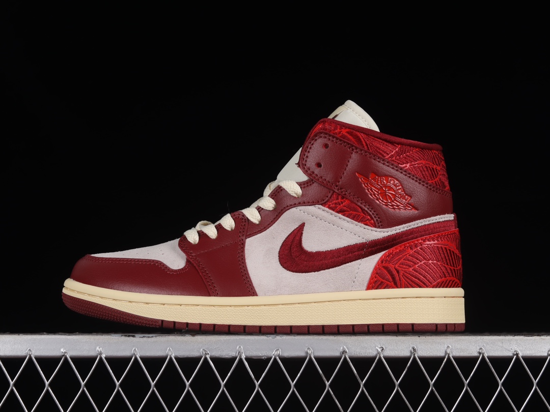 Air Jordan 1 Mid GS  Tiki Leaf  AJ1 DZ2820-601 XM003