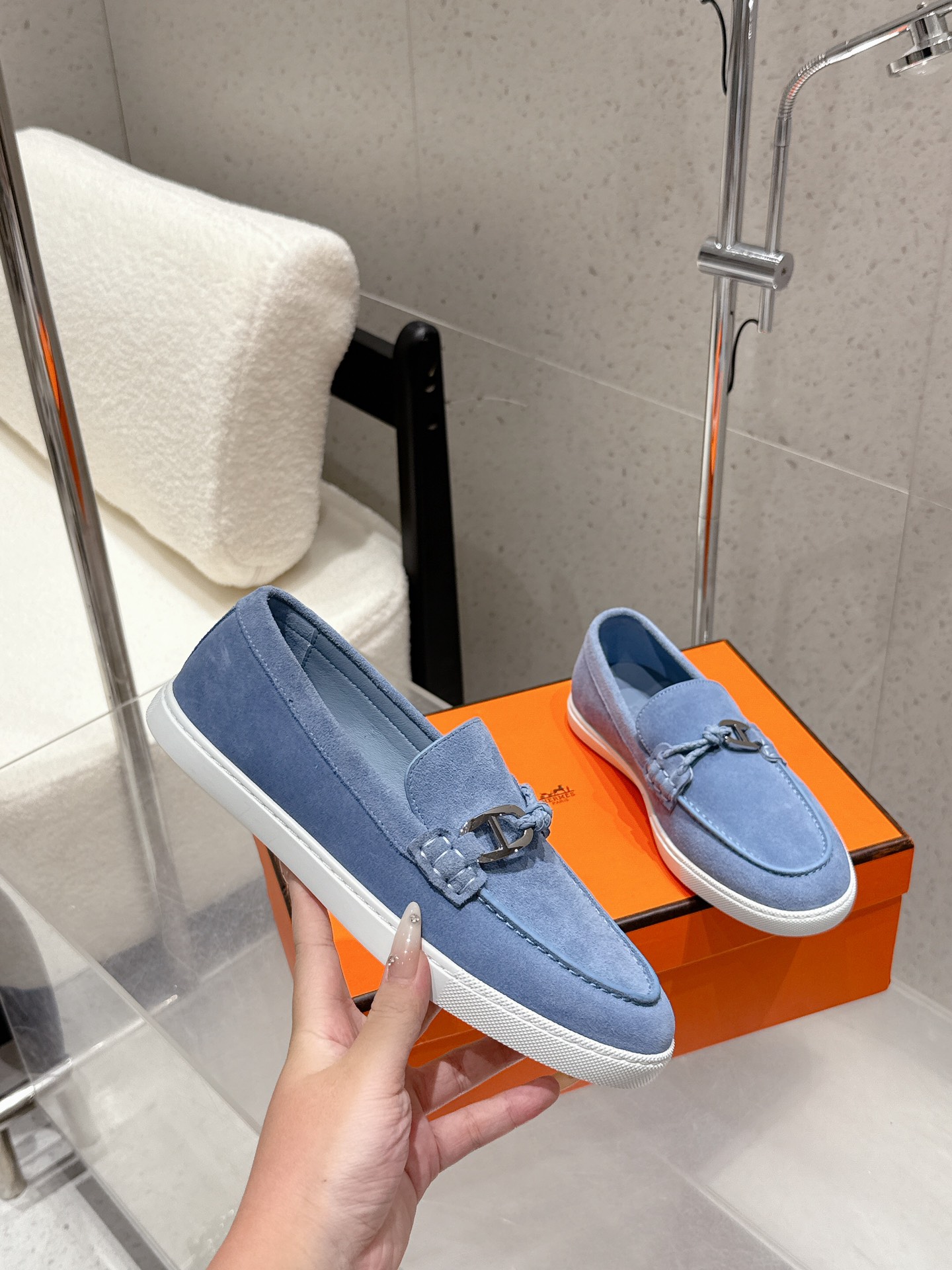 Hermes Shoes Loafers Cowhide