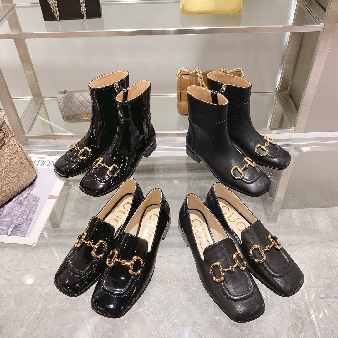 Gucci 019 black shoes Boots Loafers  XM082023