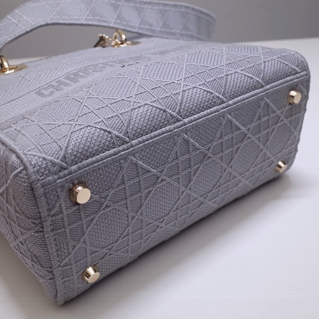 10A + top quality Dior Medium Lady D-Lite Bag M0565 LM003 24cm