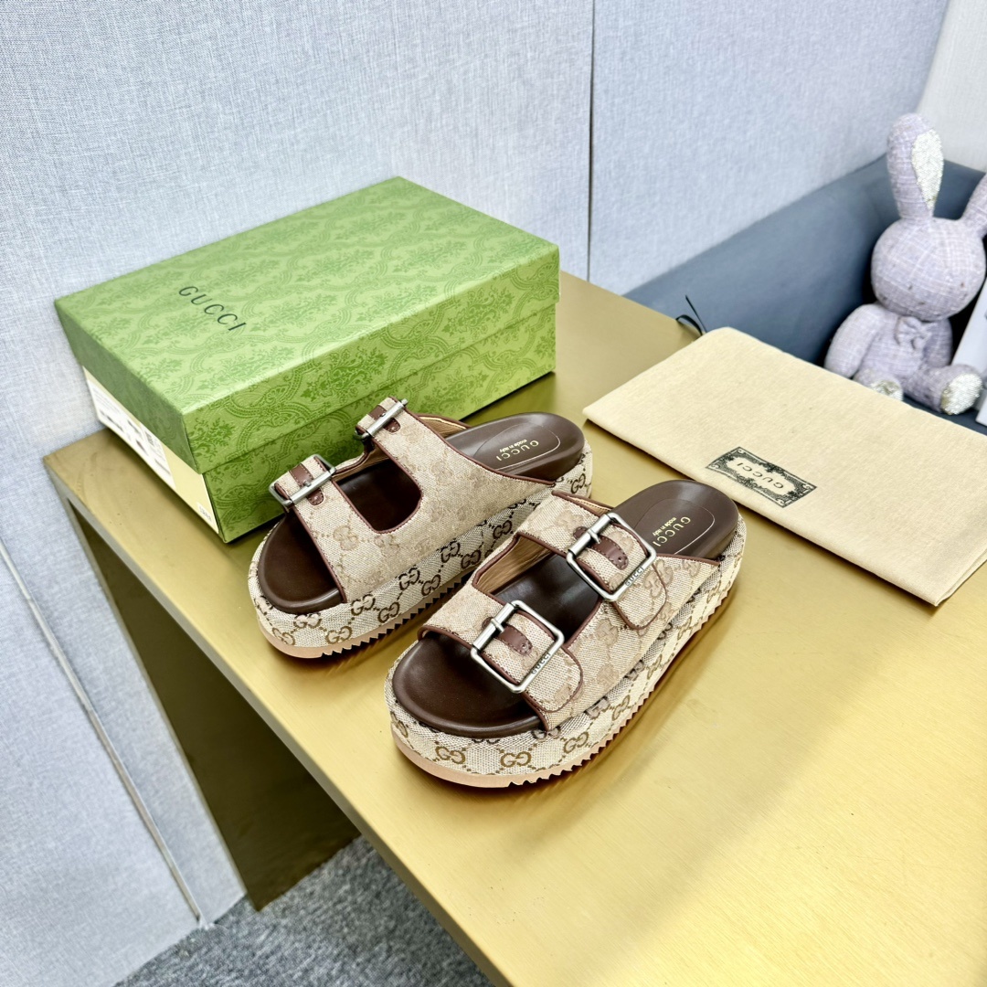 Gucci Shoes Latest limited edition thick soled slippers
