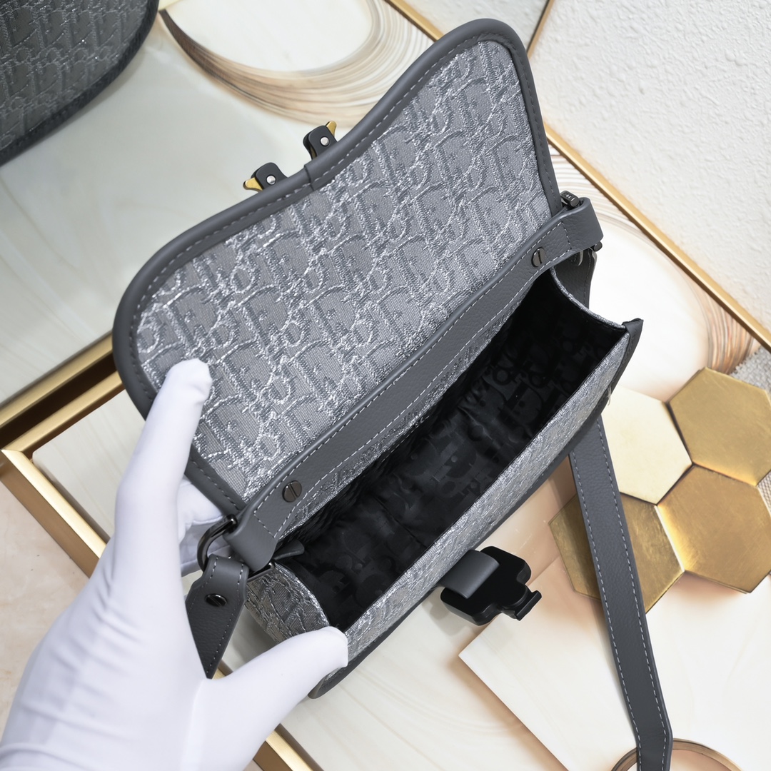 Mini Dior Tears Gallop Bag Gray print 1070 XB002 20.5cm