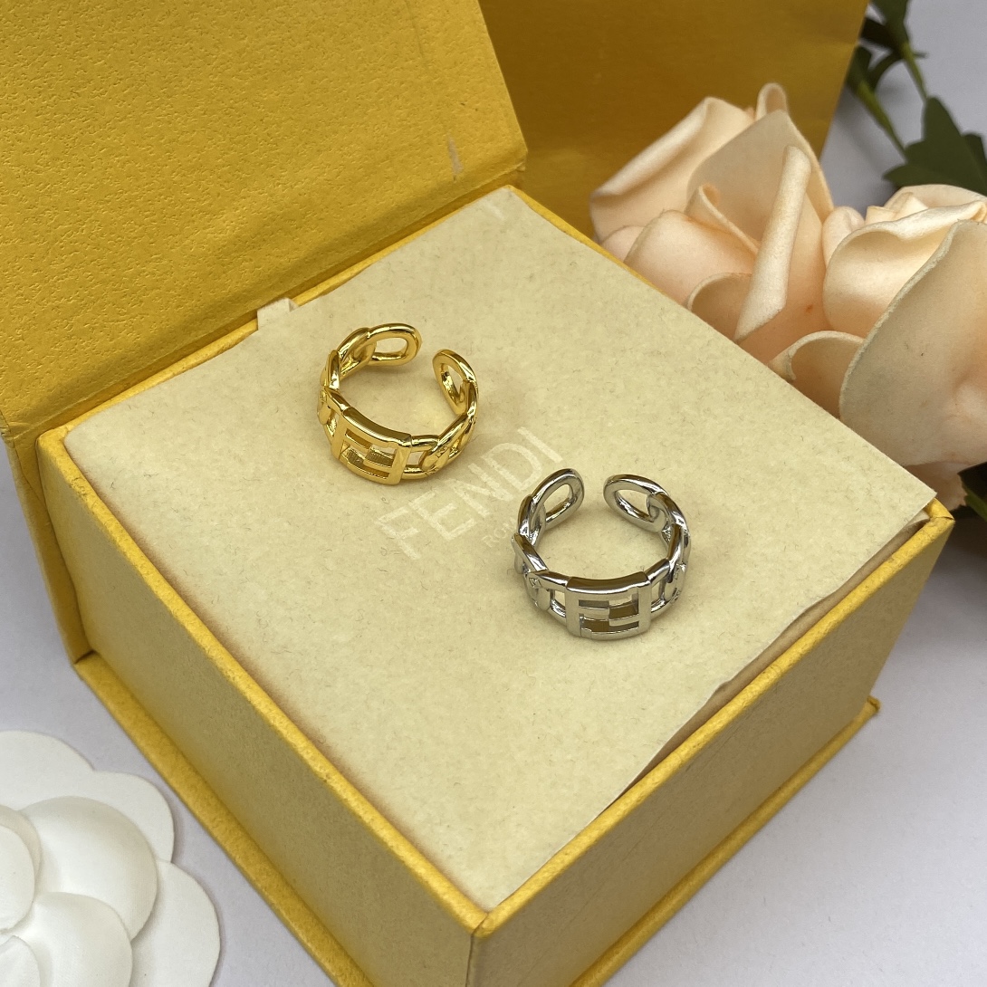 Fendi Jewelry Rings letter hollow design
