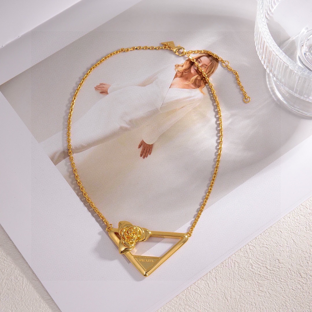 Prada Jewelry Necklace Triangle suit