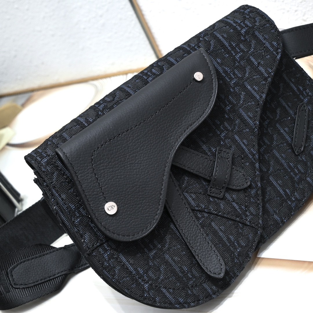 Saddle Bag Black print 1088 LM581 23cm