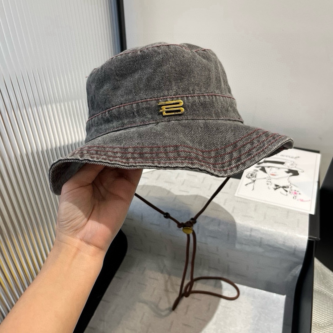 Balenciaga Hat Denim Bucket Hat 57cm Accessories