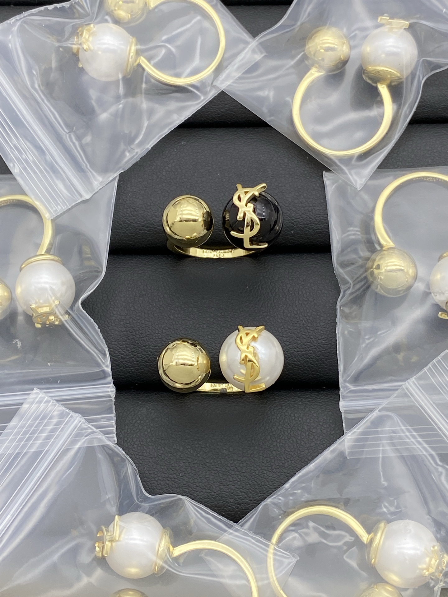 Saint Laurent Jewelry Rings Big Pearl Opening Ring