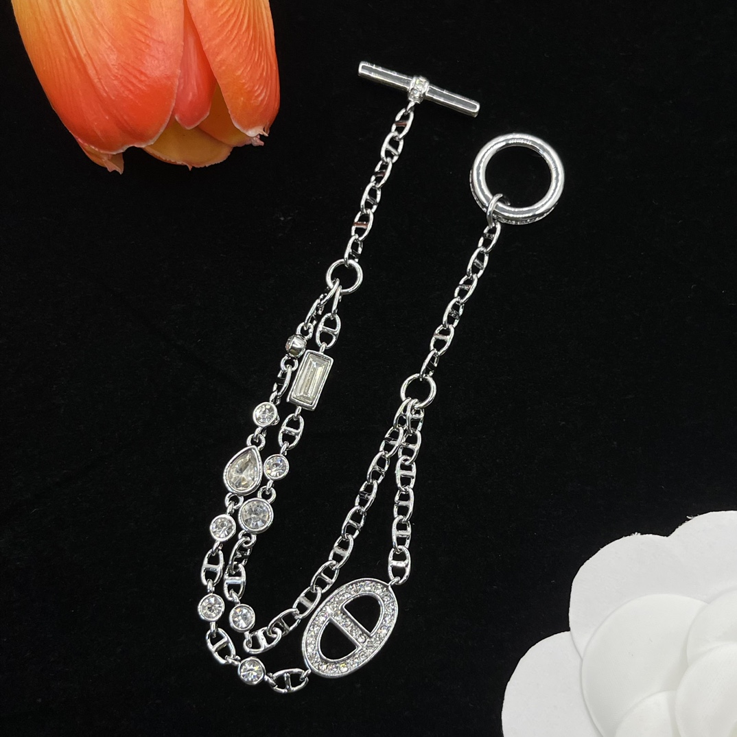 Hermes Jewelry Bracelets  Pig nose double layer