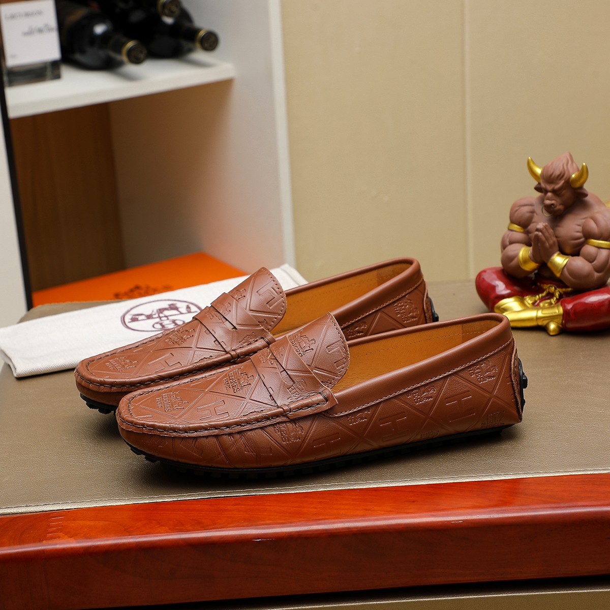 Hermes Shoes Leather Shoes Cowhide