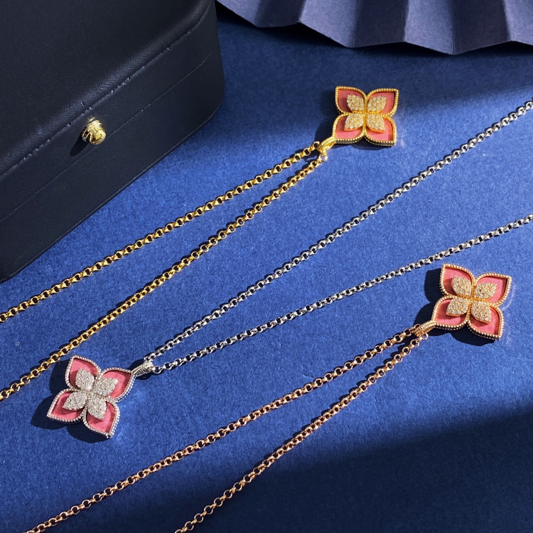 Van Cleef & Arpels Jewelry Bracelets  Diamond-Encrusted Four-Petal Flower