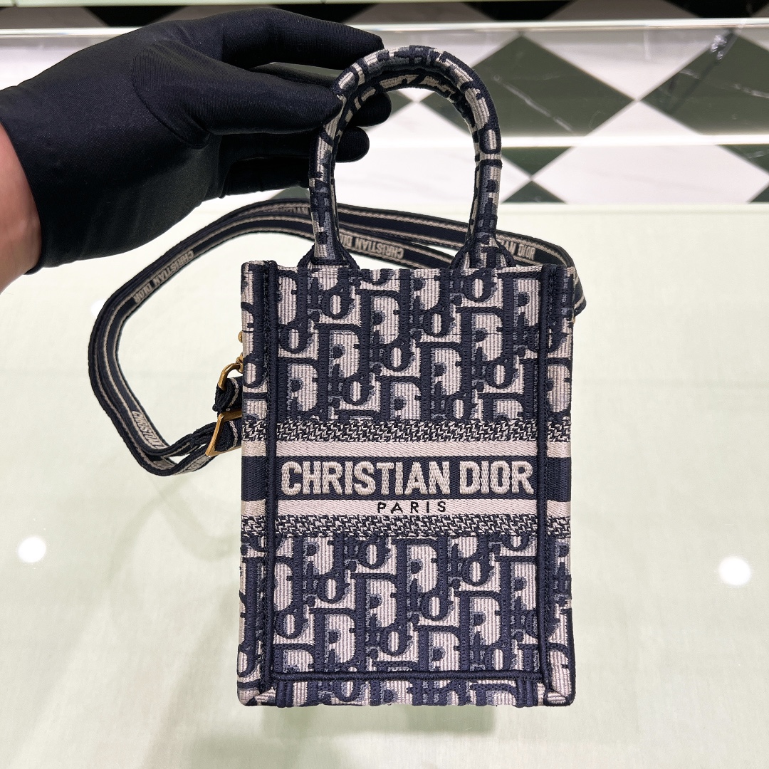 10A + top quality Dior Mini Vertical Book Tote S5555 DLAM091 13.5cm
