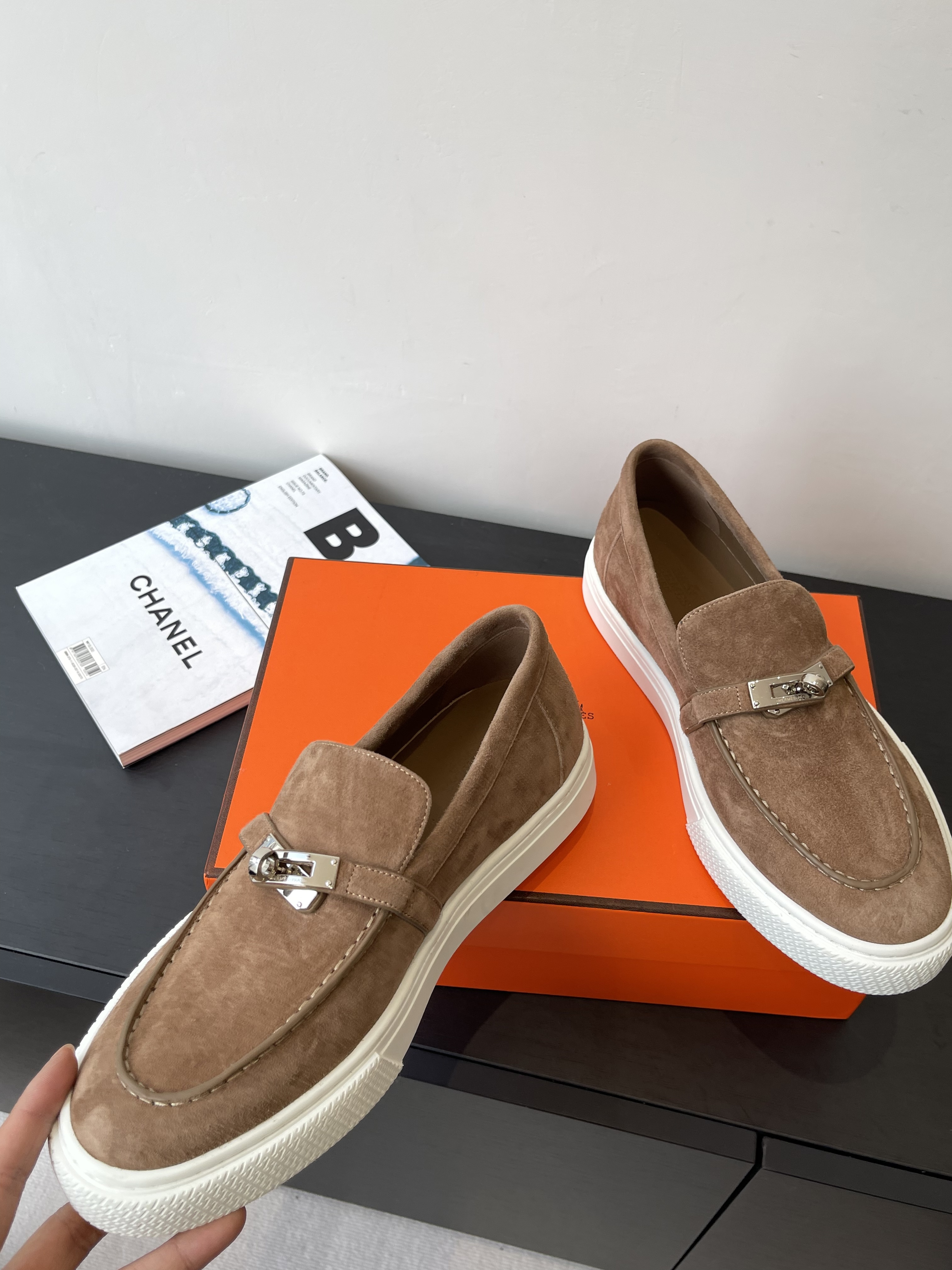 Hermes Shoes Loafers Cowhide
