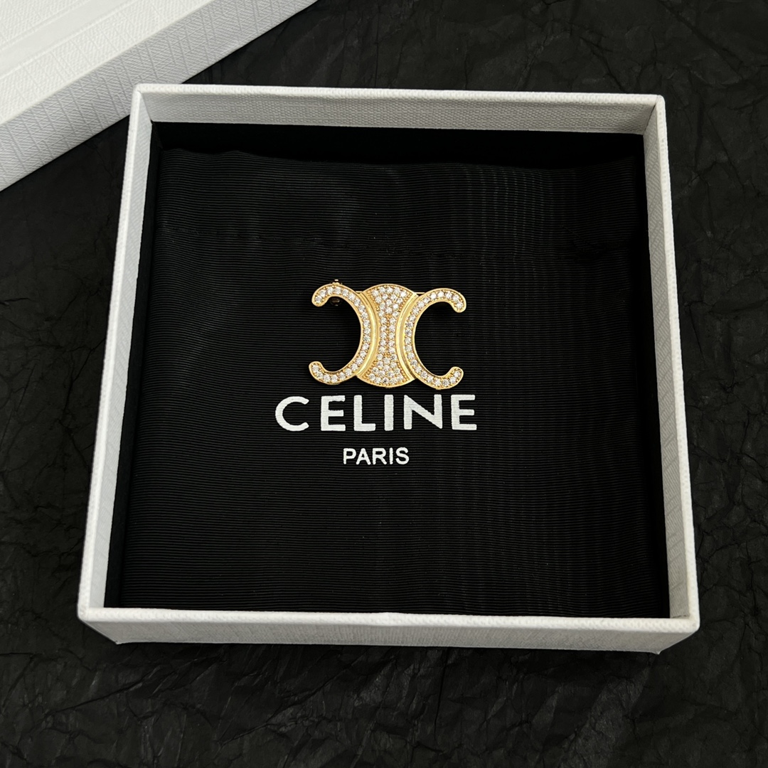 Celine Jewelry Brooches Arc de Triomphe Fine Drill