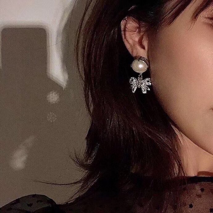 Miu Miu Jewelry Earring Bow Stud Earrings