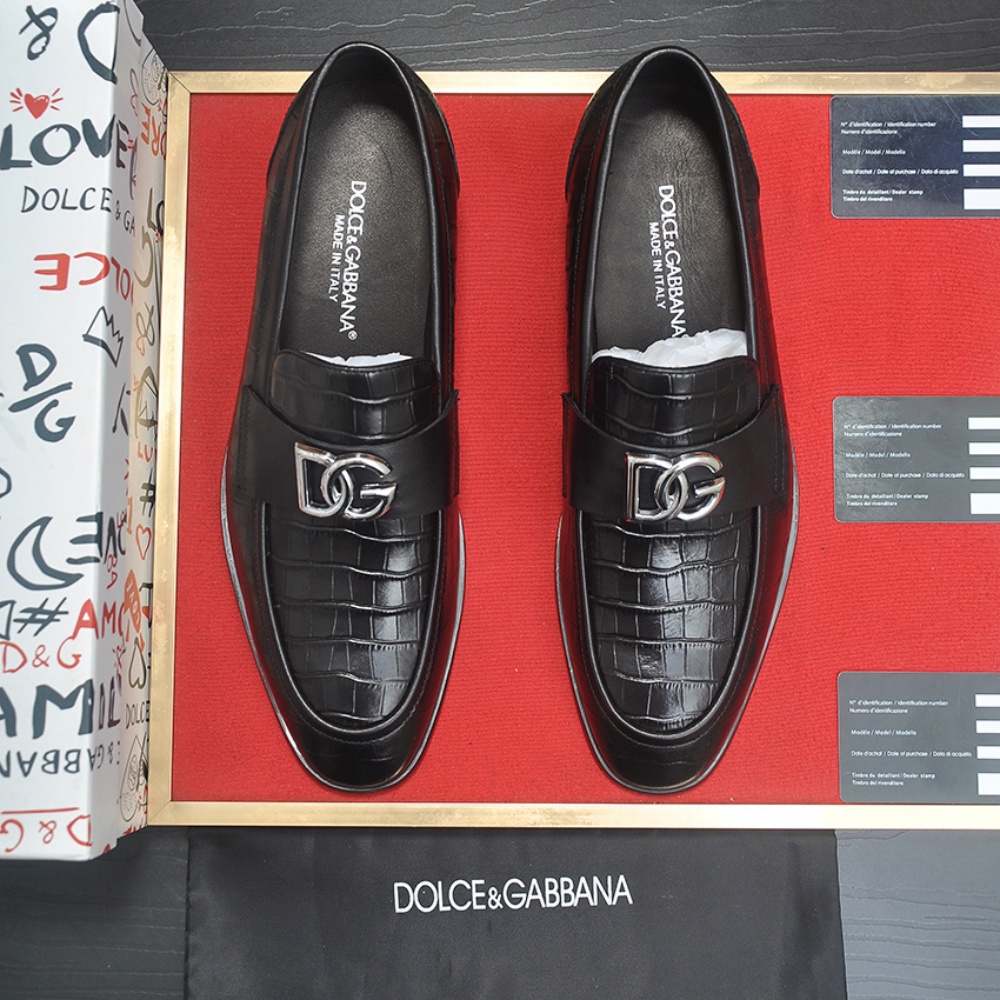 D&G Shoes Leather Shoes Imported Top-Grain Cowhide Shoes