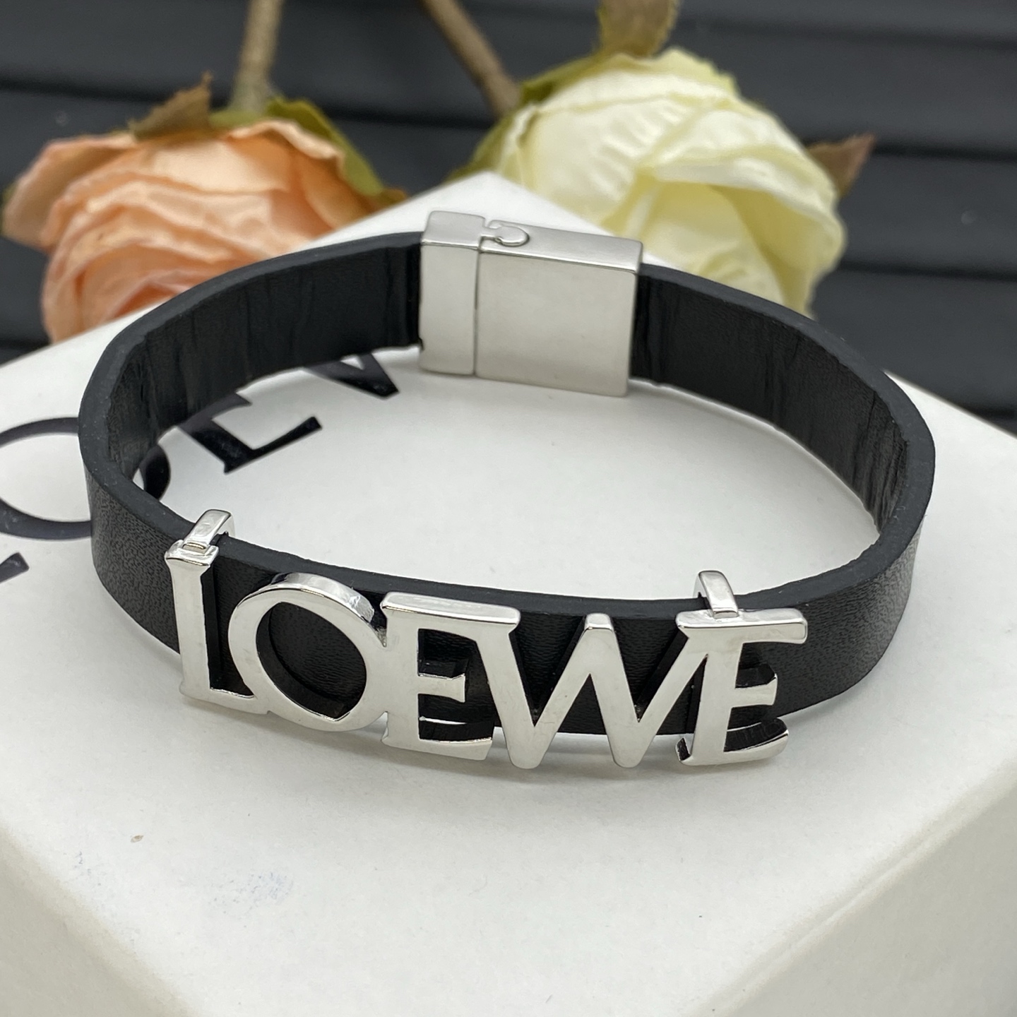 Loewe Jewelry Bracelets Monogram Leather Bracelet