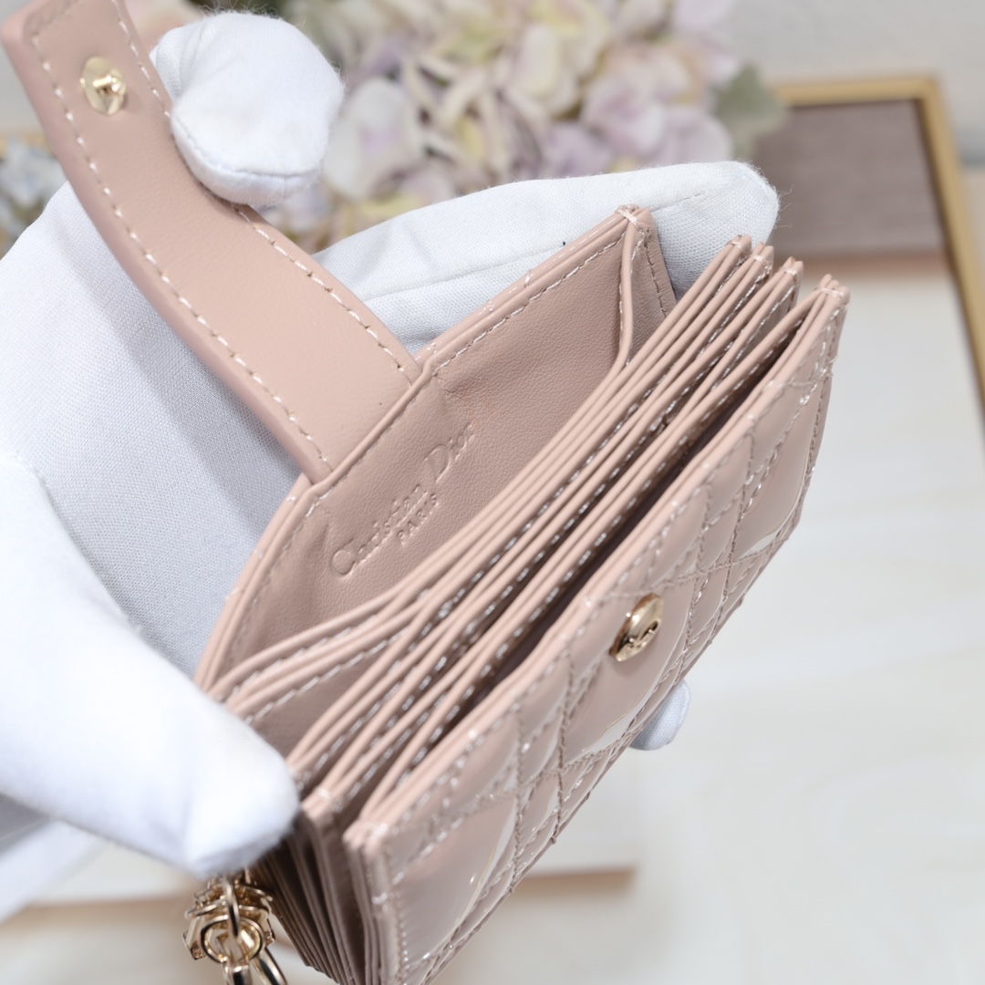 Lady Dior 5-Gusset Card Holder 10A+ top quality S0178 LM091 10.4cm