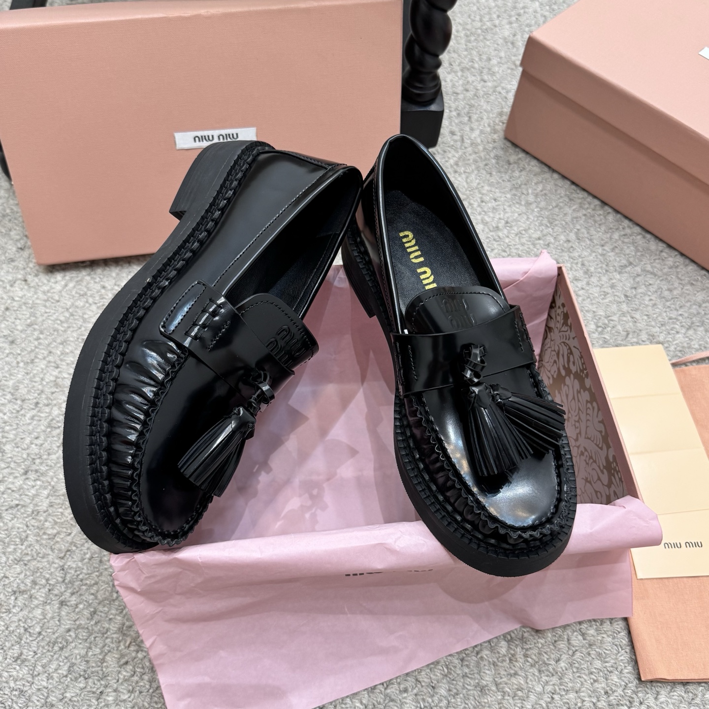 Miu Miu Shoes Leather Shoes Cowhide