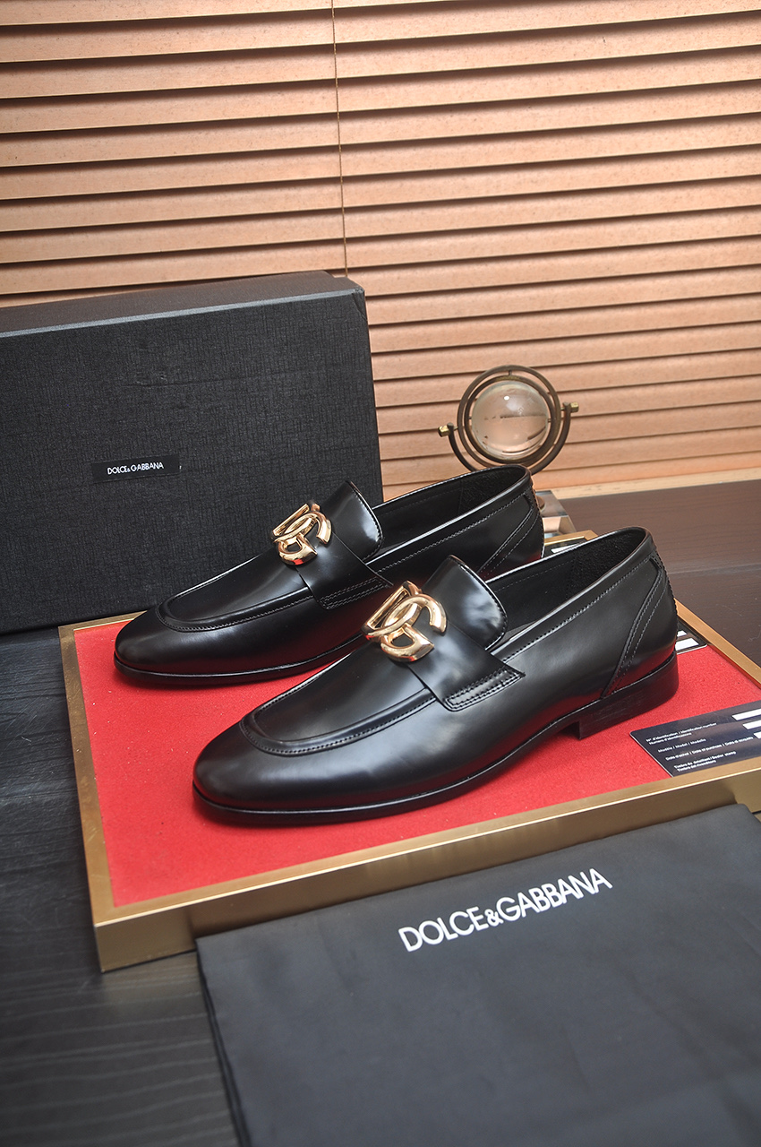 D&G Shoes Leather Shoes Imported Top-Grain Cowhide