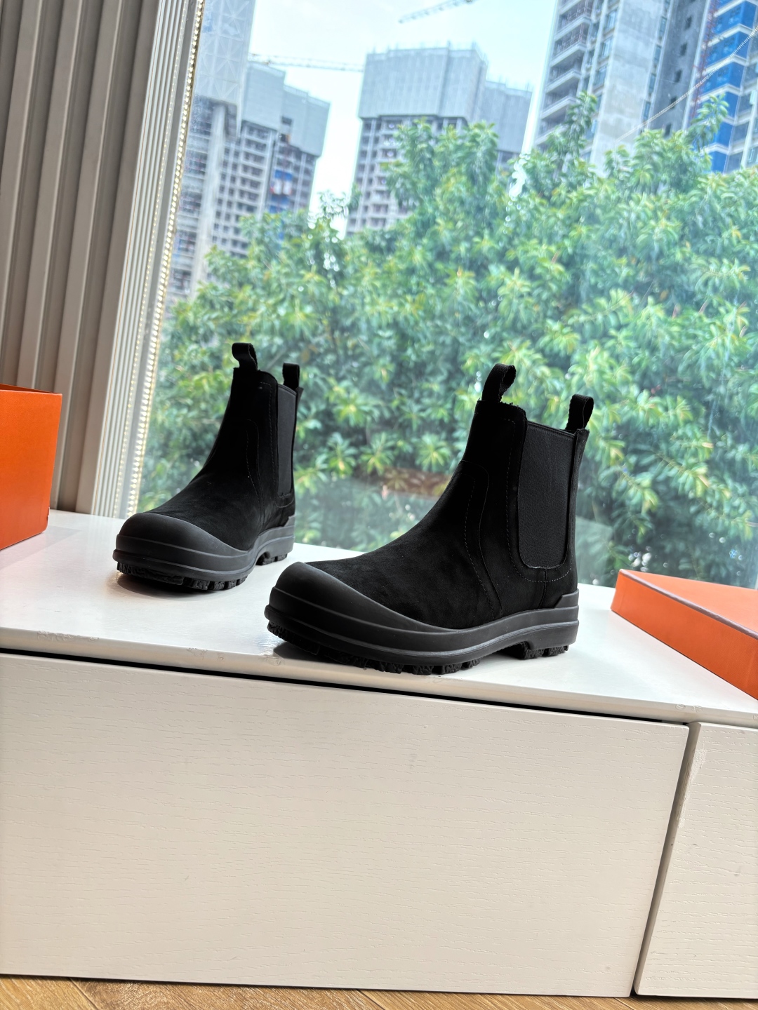 Hermes Shoes Boots Real Leather Cowhide