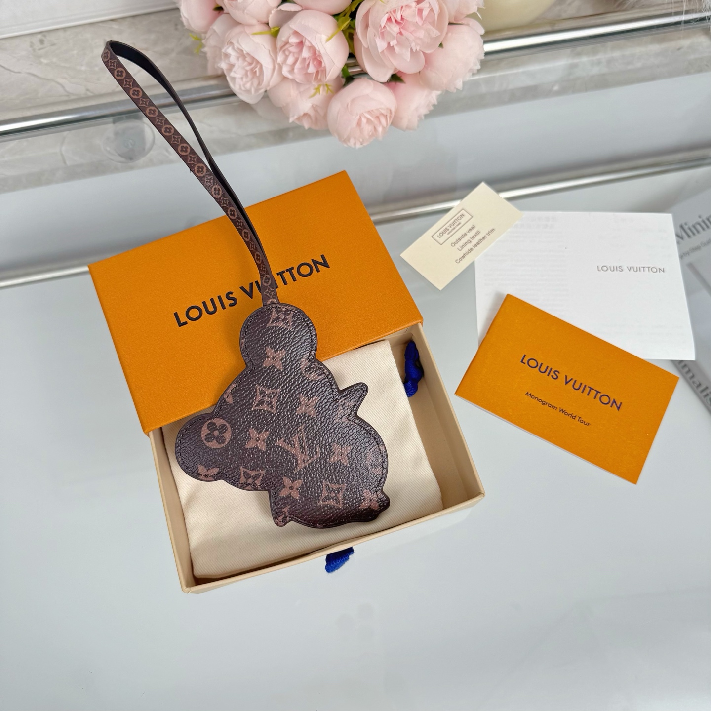 Louis Vuitton Key Chain LV X TM Superflat Panda Leather Bag Keychain Accessories