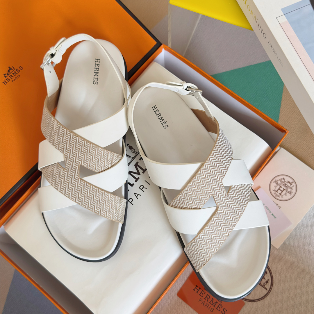 Hermes Shoes Kazimir series couple sandals