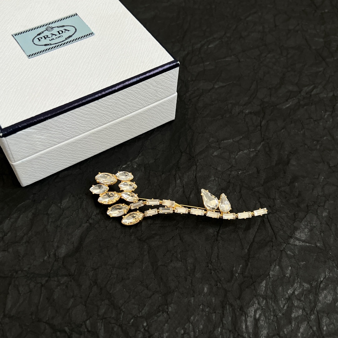 Prada Jewelry Brooches  Rose shape