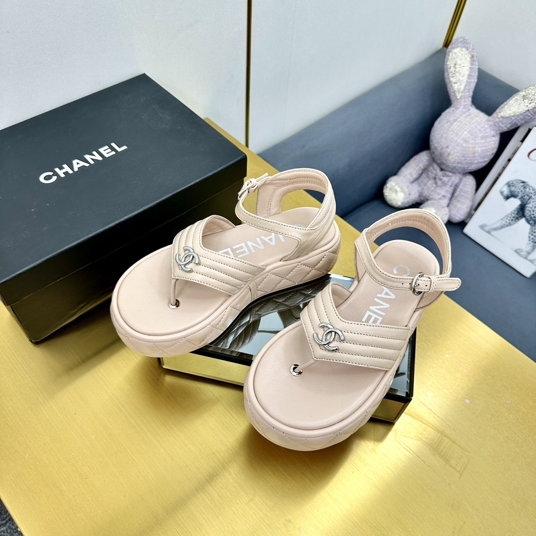 Chanel  Shoes New Thick Bottom Clamp Foot Women's Sandals