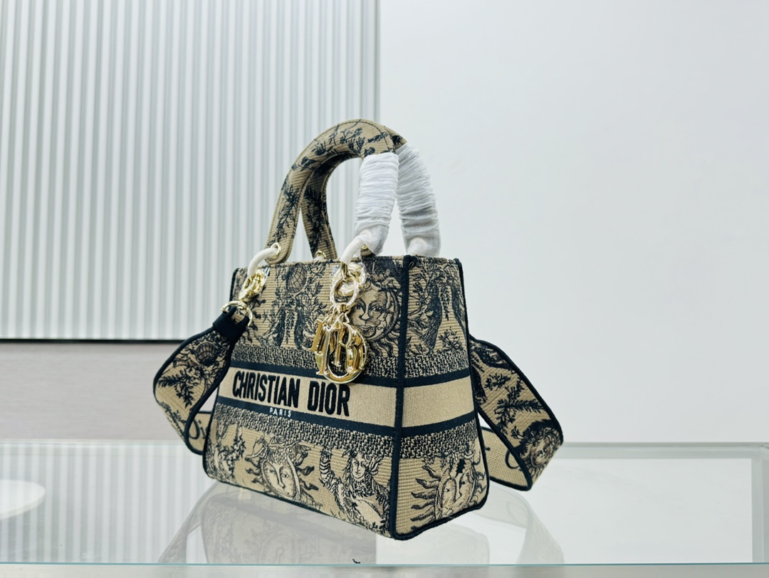 10A + top quality Dior Medium Lady D-Lite Bag 9920 LM003 24cm