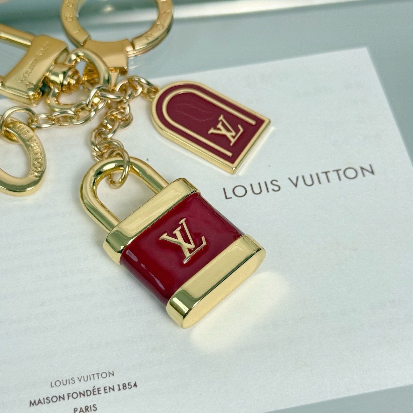 Louis Vuitton Key Chain Lock Key Brand Multi-Element Chain Pendant Keychain Pendant Accessories