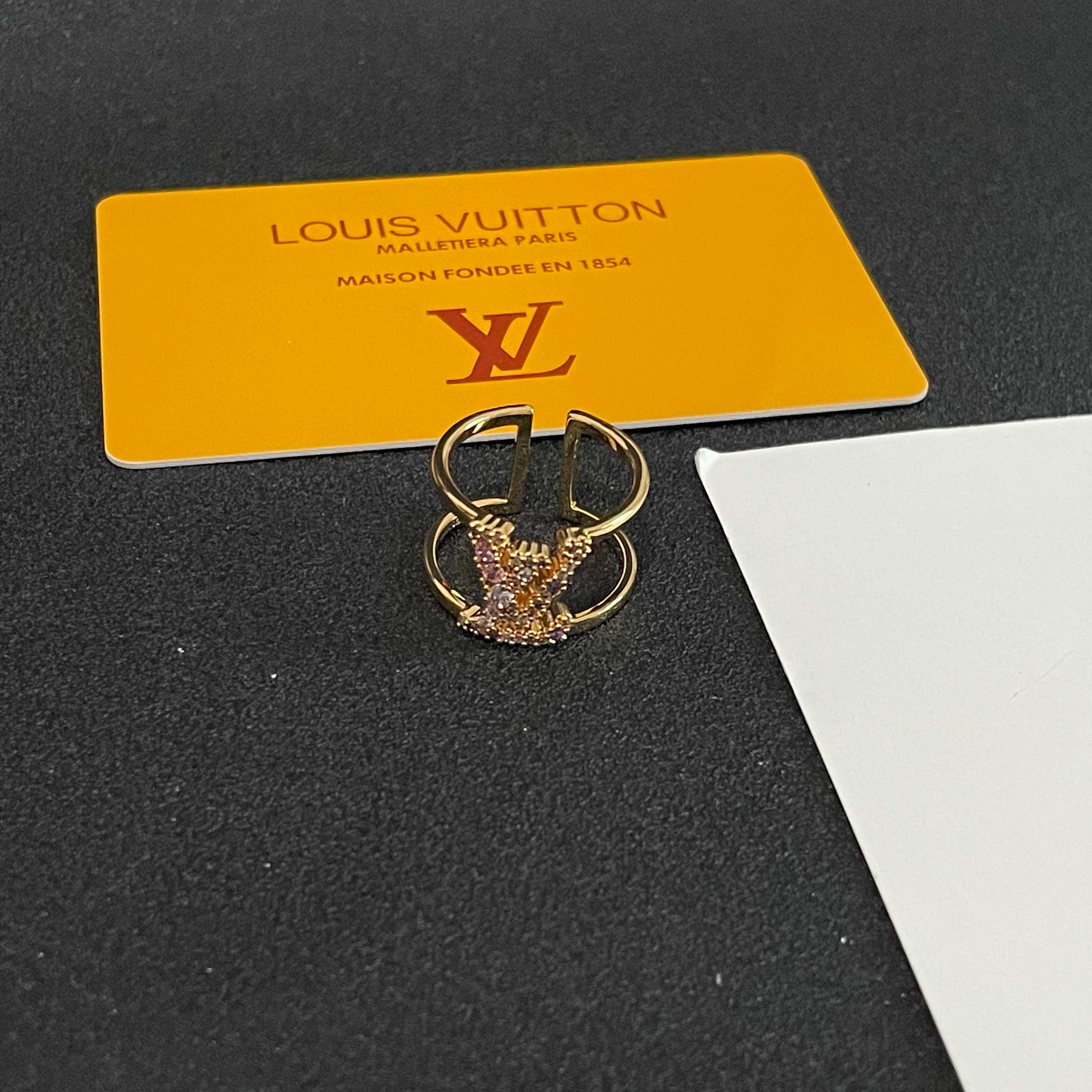 Louis Vuitton Jewelry Rings hollow LOGO series modeling ring