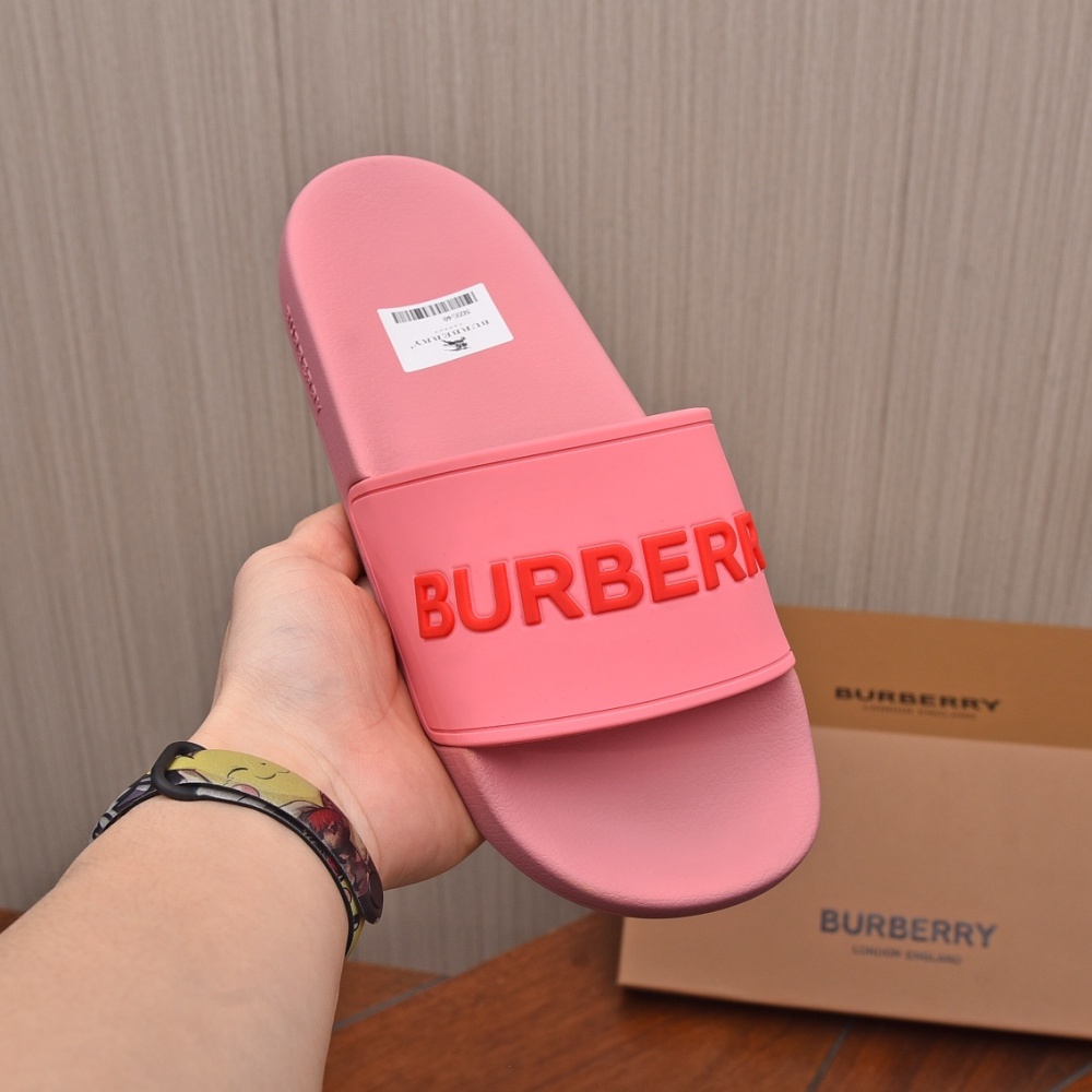 Burberry Shoes Slippers PU Letter