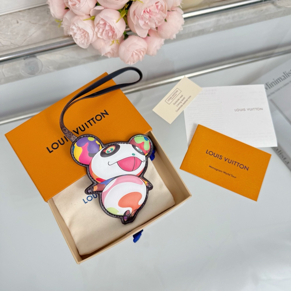 Louis Vuitton Key Chain LV X TM Superflat Panda Leather Bag Keychain Accessories
