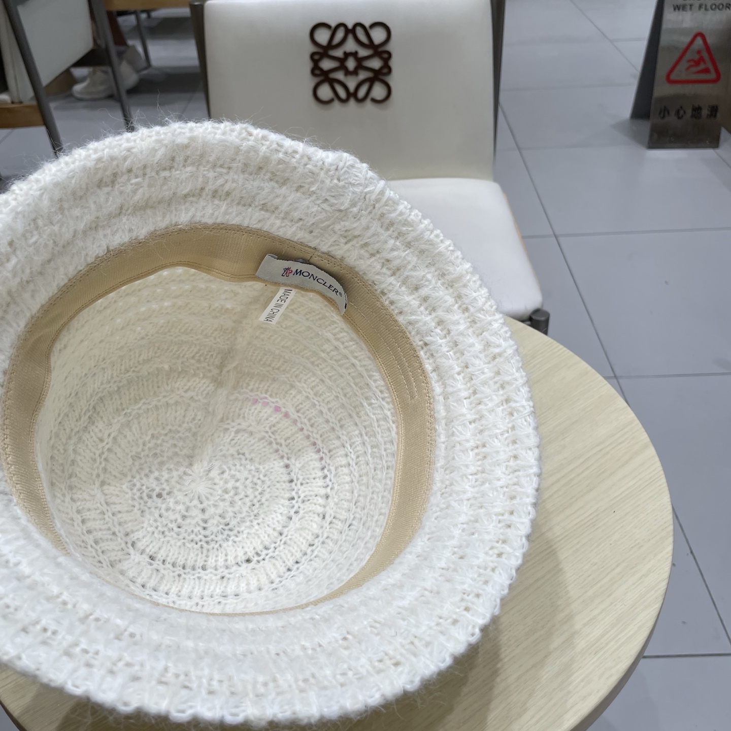 Moncler Hat Woven Wool Bucket Hat Accessories