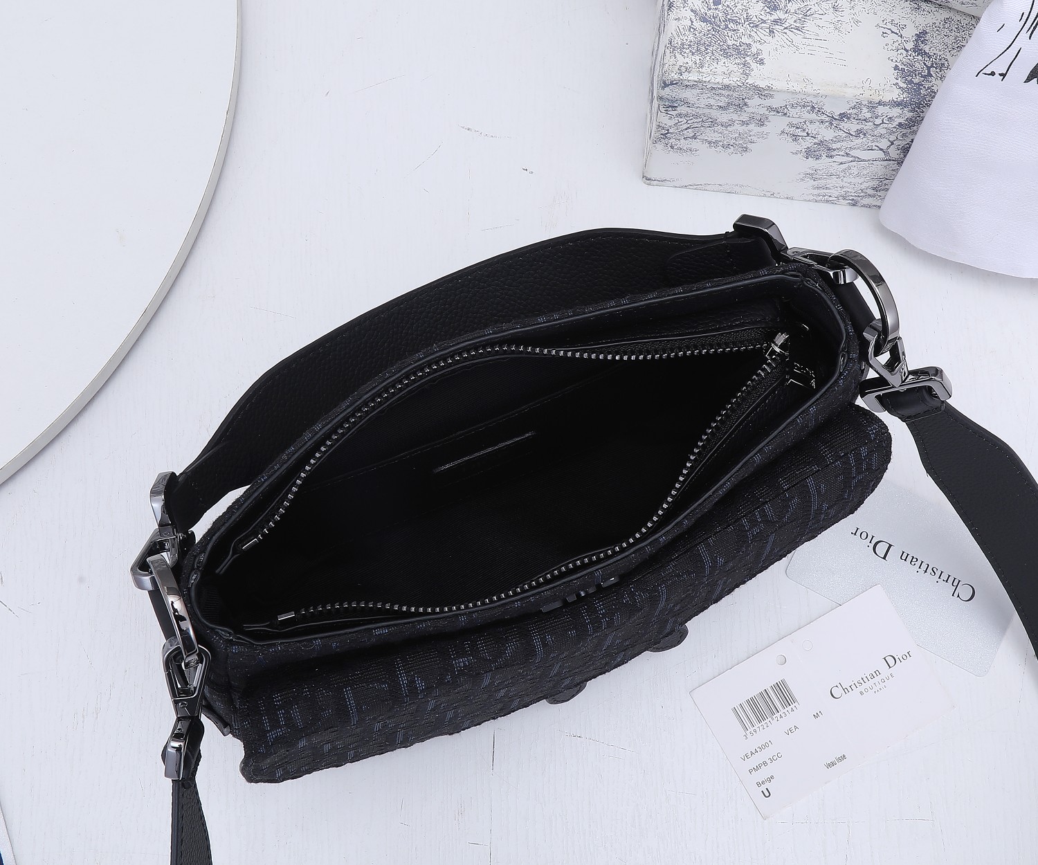 Mini Saddle Soft bag Black print 1090 XB002 24cm