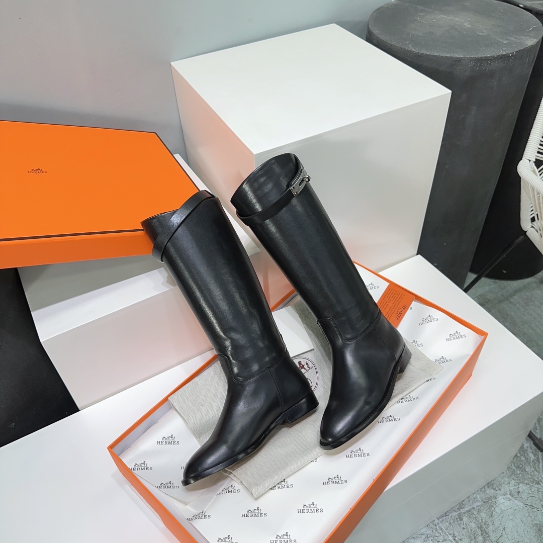 Hermes Shoes Boots Kelly Cowhide