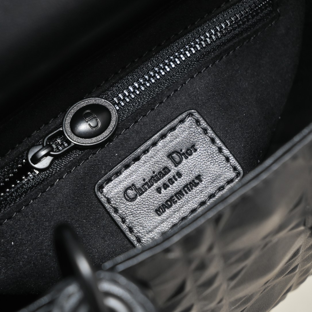 Small Lady Dior My ABCDior Bag Black Diamond Motif 4002 XB091 20cm