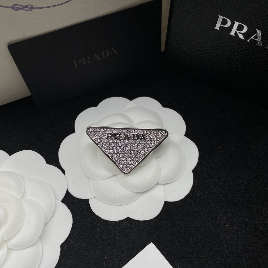 Prada Jewelry Brooches  Triangle