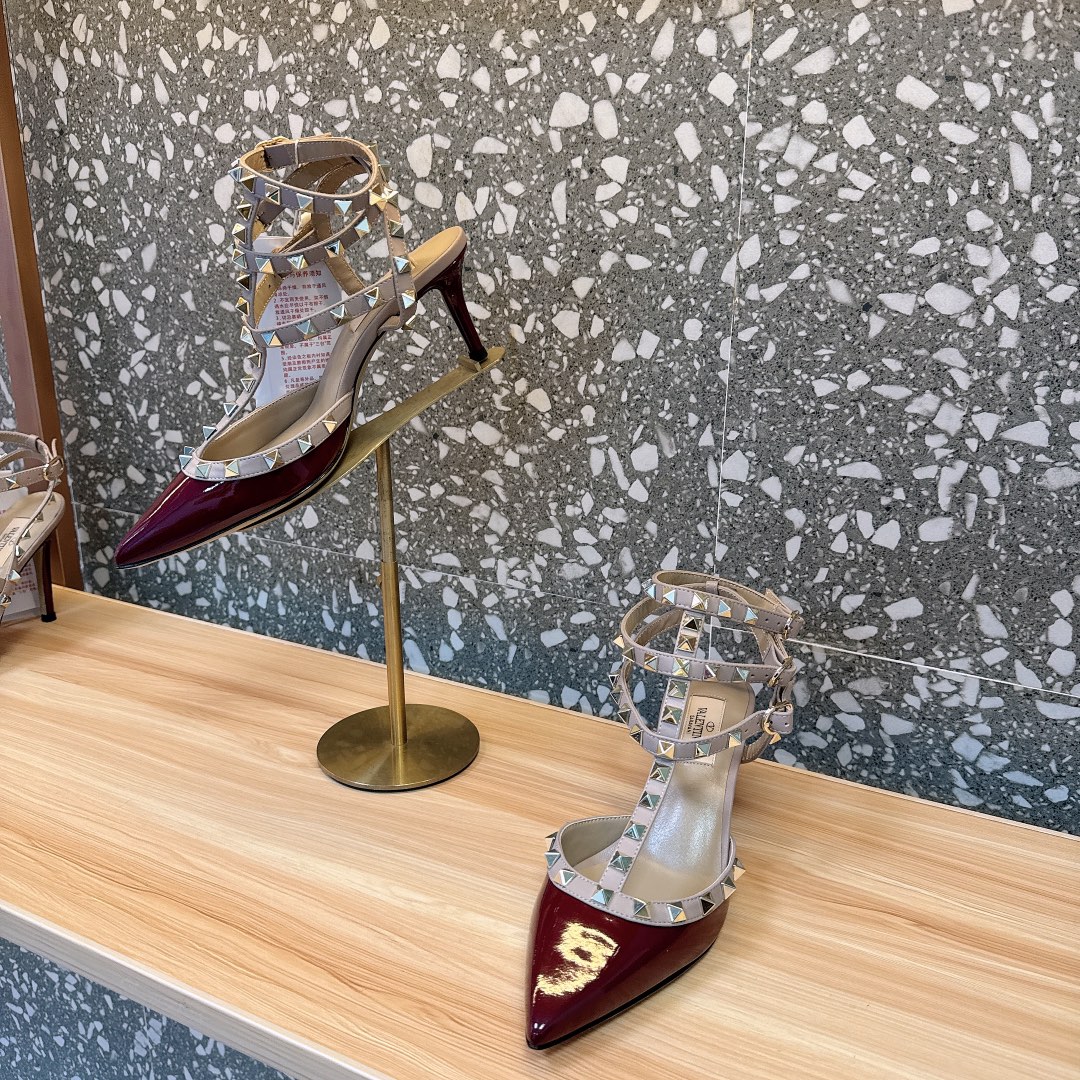 Valentino Shoes Classic rivet pointed high heels