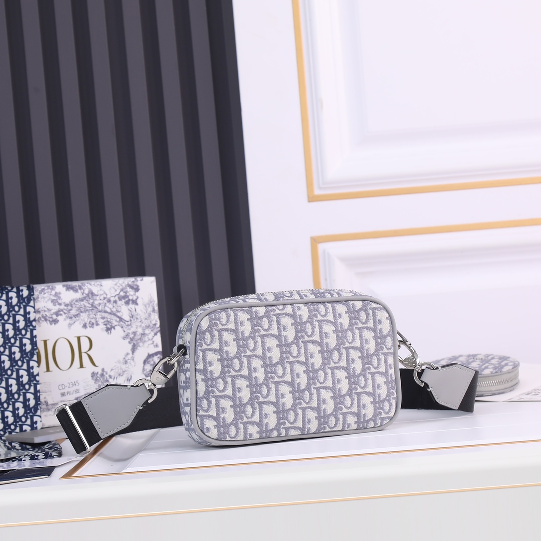 Dior Shoulder with coin purse Gray print 2345 LM071 19cm