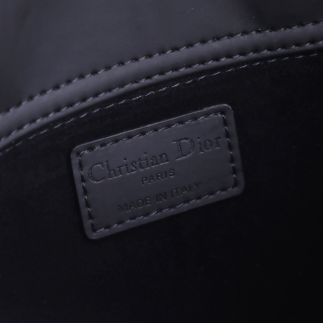 Medium Lady D-Joy Bag Black Matte 2088 XB002 26cm